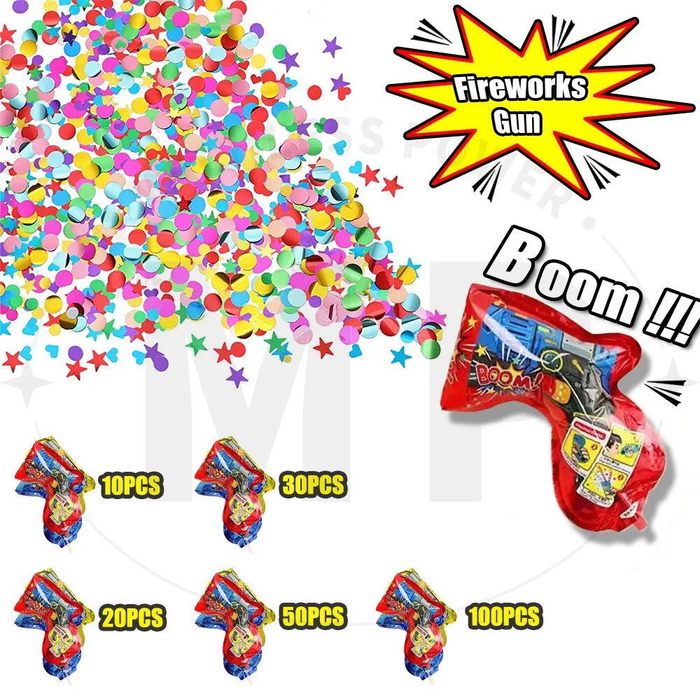 Confetti Cannon Tube - 10-100 шт. разноцветных конфетти-пушек, ручные надувные