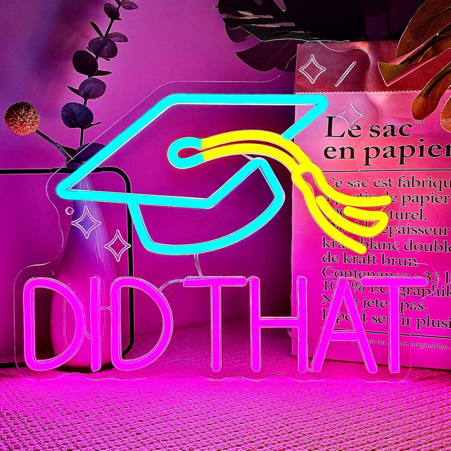 Neon Sign Party - Неоновая вывеска «Выпускной» с USB-подсветкой, регулируемой